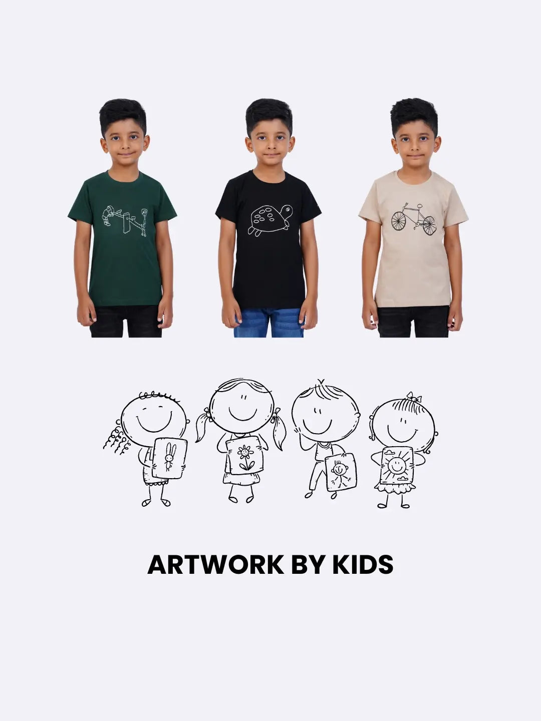 Unisex kids t-shirt with vibrant graphic print for summer wear-2