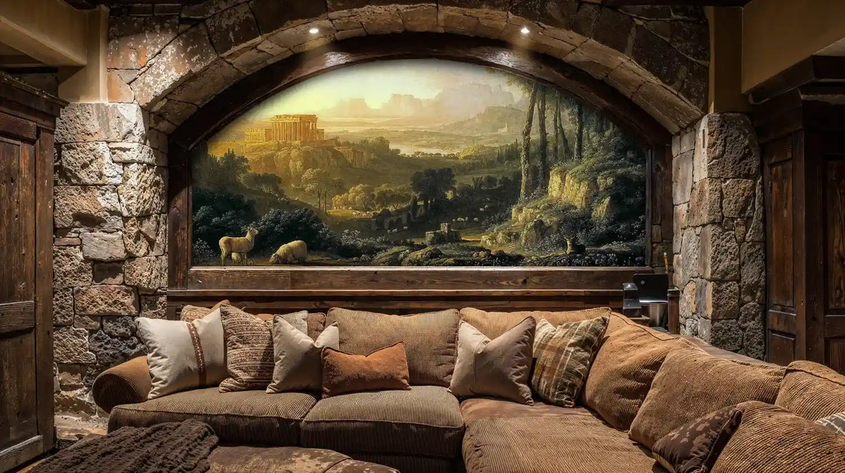 Arcadian Ruins at Sunrise Wall Mural
