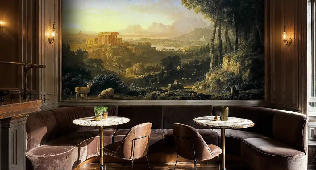 Arcadian Ruins at Sunrise Wall Mural